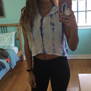 Tie dye crop top with hood!